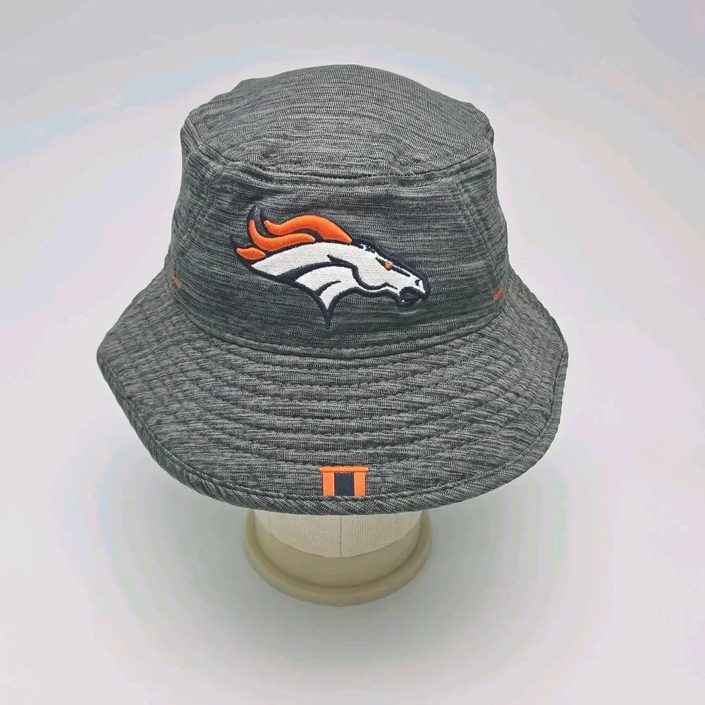Denver Broncos Bucket Hat NFL Football Gray New Era One Size Polyester Stretch